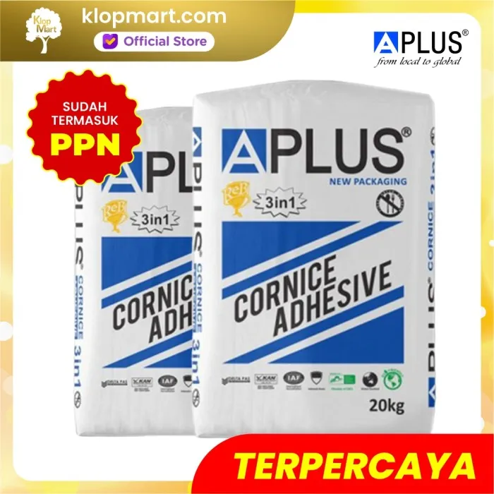 Jual Compound APlus 20kg / Kompon Gypsum APlus 20kg / Cornice Adhesive A+ - 1Kg