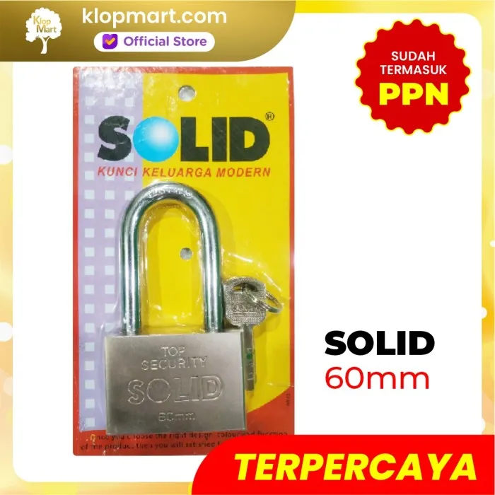 Jual Gembok baja solid 809L 60 mm leher panjang kunci pagar