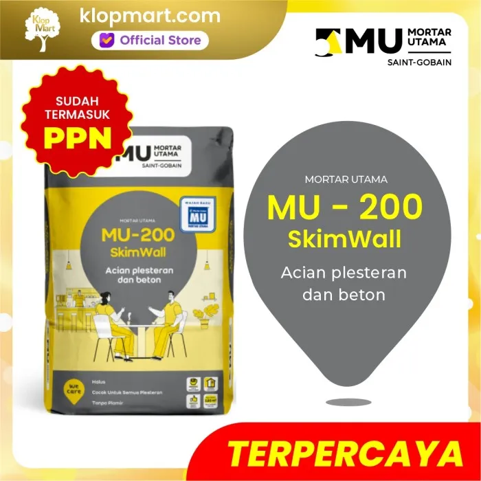 Jual Mortar Utama MU-200 SkimWall Acian Plaster & Beton 40kg