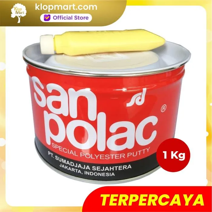 Jual DEMPUL SANPOLAC - Dempul Mobil/ Besi/Fiber/Kayu dan Serbaguna - 1 Kg