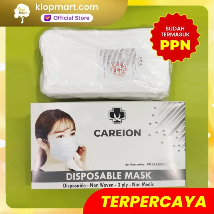 Jual Masker 3 Ply Earloop - Putih