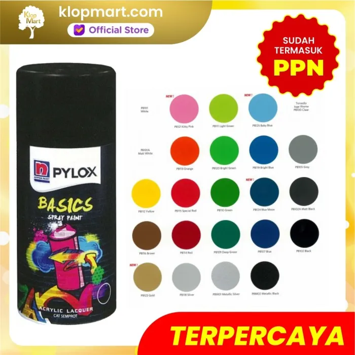 Jual CAT AEROSOL / CAT SEMPROT PYLOX NIPPON PAINT - SEMUA WARNA 300CC - 105 Grey