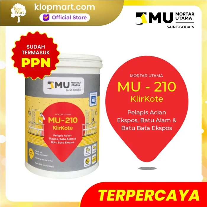 Jual Mortar Utama MU210 Klirkote Pelapis Batu Alam,Acian & Batu Bata Ekspos