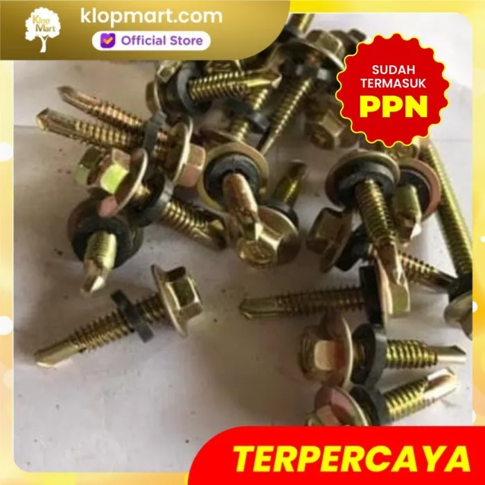 Jual Baut skrup roofing 12x25 2.5cm