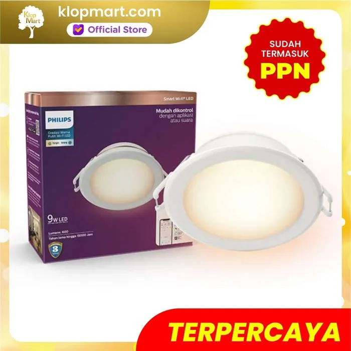 Jual Lampu Philips Smart Wifi LED Downlight 9Watt Tunnable White