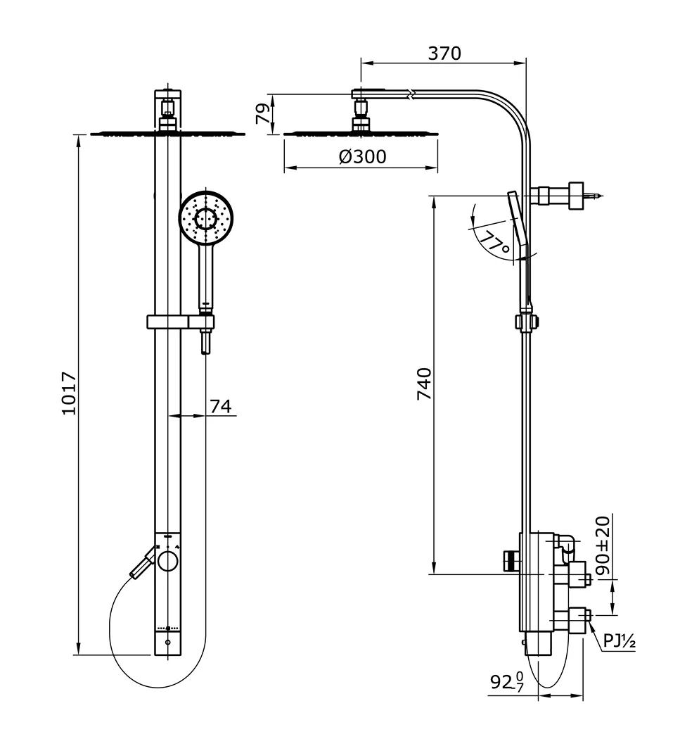 Jual Shower TOTO Column Set TX454SMZ  -2