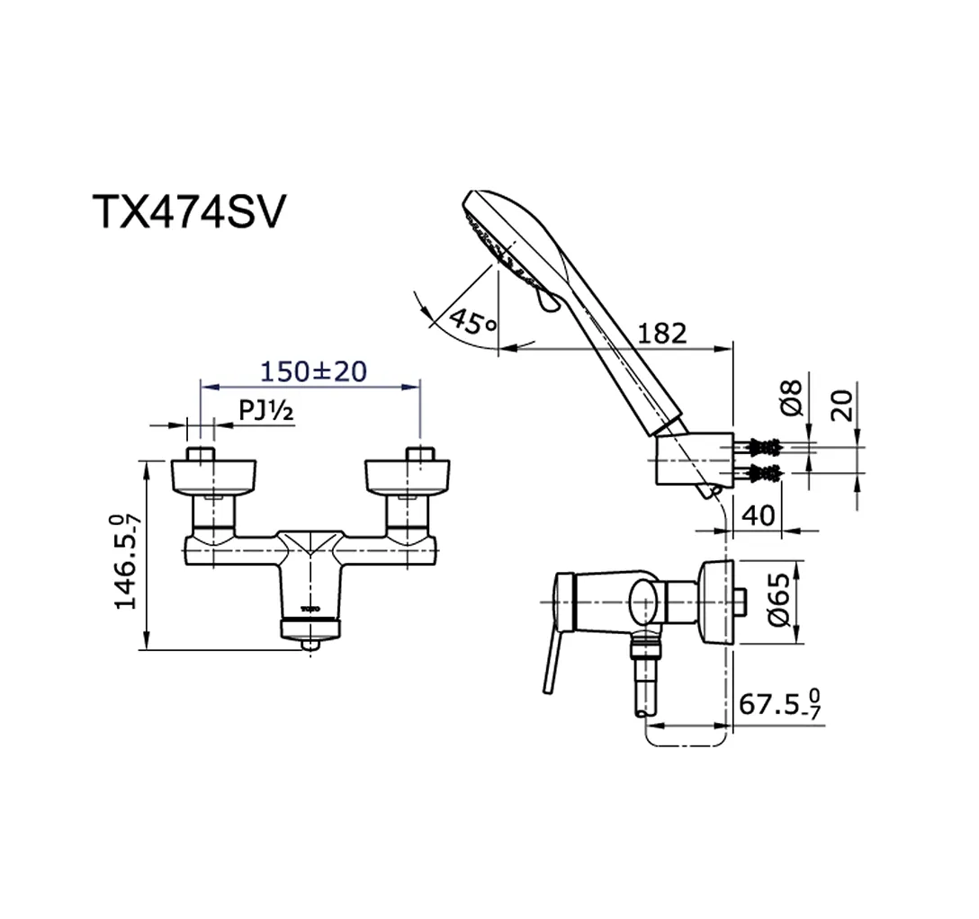 Jual Shower TOTO TX474SV -2