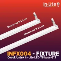 Jual Aksesoris Listrik In-Lite Fixture For Tube Light T8 INFX004 60cm