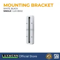 Jual Aksesoris Listrik Luxmenn LED LUX - BS02 / Track Light Bracket Railing / Rel Lampu Sorot Spotlight, Double - Hitam