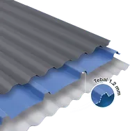 Jual Atap uPVC Rooftuff SL Roma Panjang 6 m - Grey