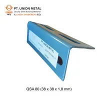 Besi Profil Union Metal Siku Lubang QSA 80 (38 x 38 x 1.8mm) - 4 meter