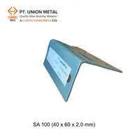 Besi Profil Union Metal Siku Lubang SA 100 (60 x 40 x 2mm) - 3 meter