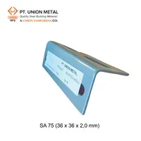 Besi Profil Union Metal Siku Lubang SA 75 (36 x 36 x 2mm) - 4 meter