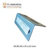 Besi Profil Union Metal Siku Lubang SA 80 (40 x 40 x 2mm) - 3 meter
