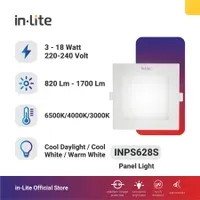 Lampu & Armatur In-Lite Inbow Panel Light / INPS628S / 12 Watt