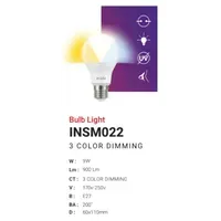 Lampu & Armatur In-Lite INSM022 / 9 Watt / 3 color dimming