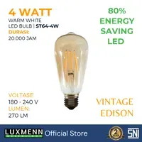 Lampu & Armatur Luxmenn Filamen Edison LUX-ST64 / 4 Watt / Fitting E27 - Tipe Bohlam