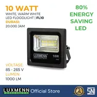 Lampu & Armatur Luxmenn LED LUX - FL10 / 10 Watt / Lampu Sorot Flood Light - Kuning ( 3000k )