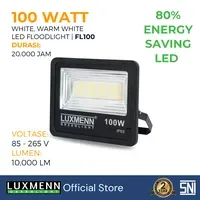 Lampu & Armatur Luxmenn LED LUX - FL100 / 100 Watt / Lampu Sorot Flood Light - Kuning ( 3000k)