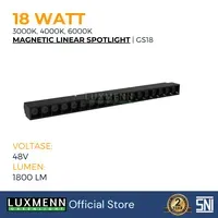 Lampu & Armatur Luxmenn LED LUX - GS18 / 18 Watt / Magnetic Track Light Linear Spotlight - White ( 6000k )