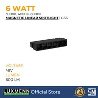 Lampu & Armatur Luxmenn LED LUX - GS6 / 6 Watt / Magnetic Track Light Linear Spotlight - Cool White ( 4000k )