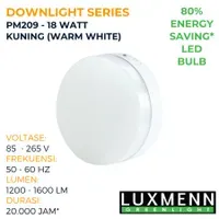 Lampu & Armatur Luxmenn LED LUX - PM209 / 18 Watt / Lampu Downlight Outbow / Bulat - Putih ( 6000k )