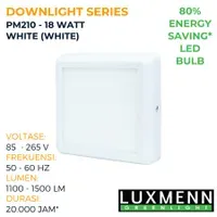 Lampu & Armatur Luxmenn LED LUX - PM210 / 18 Watt / Lampu Downligt Outbow / Kotak - Putih ( 6000k )