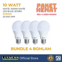 Lampu & Armatur Luxmenn LED LUX - PROMOB70BH / 10 Watt / 4 Pcs / E27 / Bohlam - Putih ( 6000k )