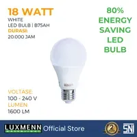 Lampu & Armatur Luxmenn LUX-B75H / 18 Watt / Fitting E27 - Tipe Bohlam - Putih 6000k