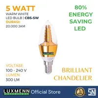 Lampu & Armatur Luxmenn LUX-CBG / 5 Watt / Fitting E14 - Tipe Bohlam - Kuning 3000k