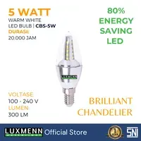 Lampu & Armatur Luxmenn LUX-CBS / 5 Watt / Fitting E14 - Tipe Bohlam - Kuning 3000k