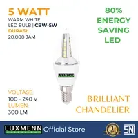 Lampu & Armatur Luxmenn LUX-CBW / 5 Watt / Fitting E14 - Tipe Bohlam - Kuning 3000k