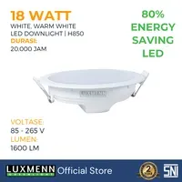 Lampu & Armatur Luxmenn LUX-H850 / 18 Watt / Inbow Bulat - Tipe Downlight - Putih 6000k