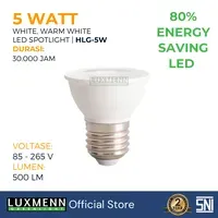 Lampu & Armatur Luxmenn LUX-HLG / 5 Watt / Fitting E27 - Tipe Spotlight - Kuning 3000k