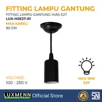 Lampu & Armatur Luxmenn LUX-HSE27-01 / Lampu Gantung Besi / E27 / Black - Hitam