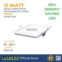 Lampu & Armatur Luxmenn LUX-M204 / 12 Watt / Inbow Kotak - Tipe Downlight - Kuning 3000k