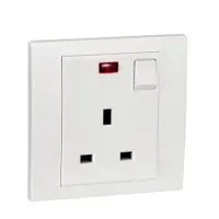 Jual Outlet Listrik Schneider Stop Kontak AC 3 Kaki With Neon