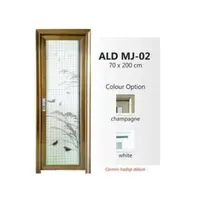 Pintu Alumunium Meridian ALD - MJ 02 - White Silver