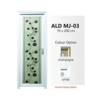 Pintu Alumunium Meridian ALD - MJ 03 - Kanan, White Silver