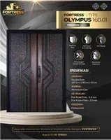 Pintu Besi/Baja Fortress Olympus Double - Hitam