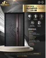 Pintu Besi/Baja Fortress Olympus Mother & Son 130 - Hitam