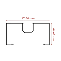 Profil Alumunium Alexindo M Polos Kusen 4" 0559