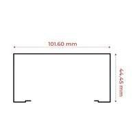 Profil Alumunium Alexindo Open Back Skrup Kusen 4" 60560