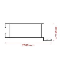 Profil Alumunium Alexindo Tiang Kait Karet 4" 0492