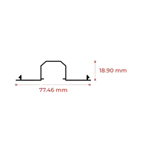 Profil Alumunium Alexindo Tutup M kusen 4" 0562