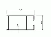 Profil Alumunium YKK Tiang Engsel 94391