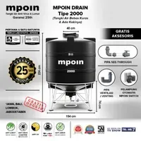 Jual Tangki Air Mpoin Drain 2000 Liter